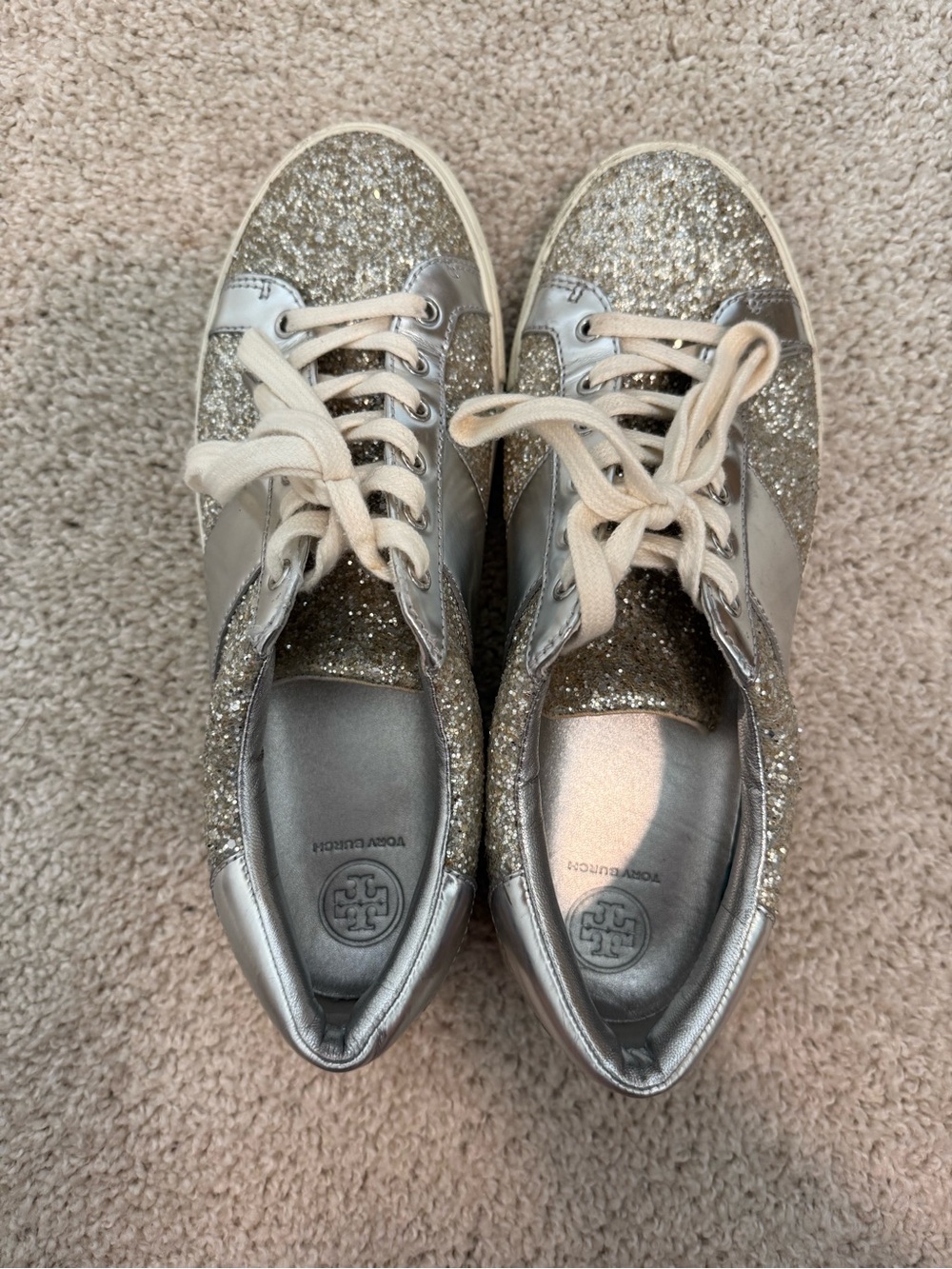 Tory Burch Glitter Sparkle Sneakers